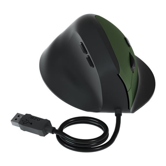Vertical USB Cord With 6 Customizable Button 1600DPI Ergonomic For Desktop Computer PC Laptop Home Office Work