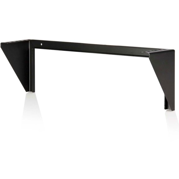 Vertical Wall Mount Patch Panel Bracket - Steel Rack Mount Bracket w/Hardware for 19" Network, Server and Data Equipment