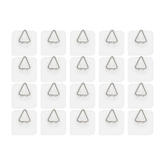 Vertical Wall Mounted Hooks for Displaying Decorative Plates Photo Frames Paintings and Artwork 20 Pack