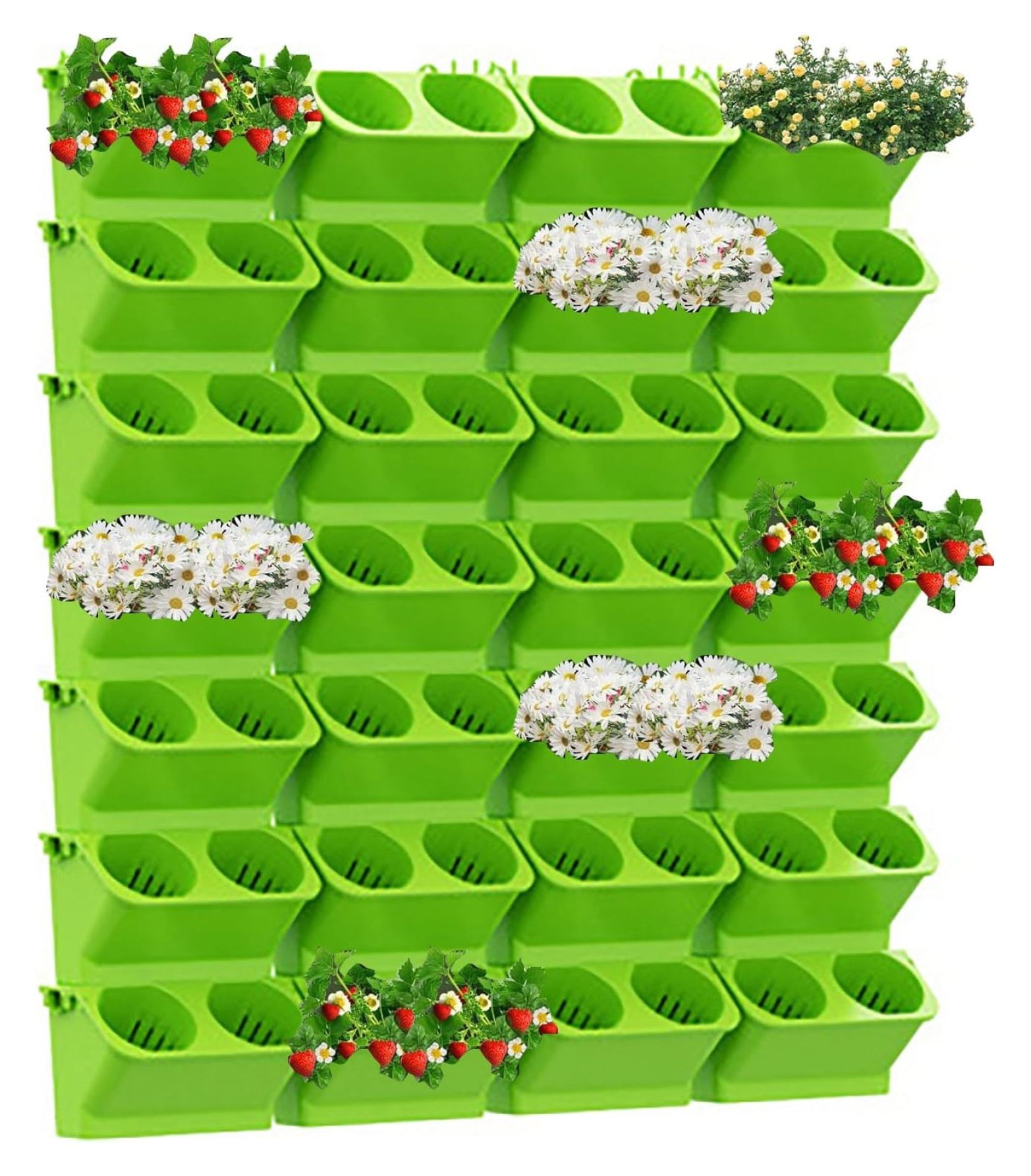 Vertical Wall Planter,Stacking Planters for Outdoor Plants,Garden Self
