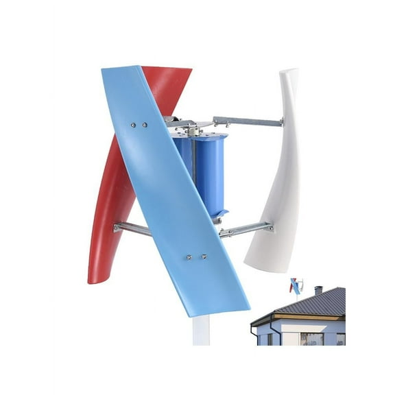 Vertical Wind Turbine | 400W 24V Wind Turbine Generator Kit with Controller | Silent Efficient Wind Generators For Marine RV Home Industrial Energy