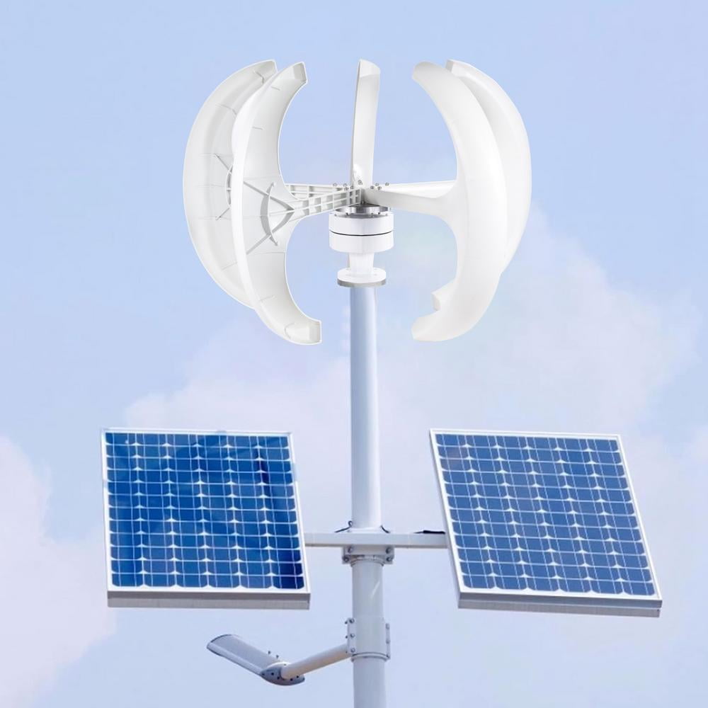 Vertical Wind Turbine, 400W 24V5 Leaves Wind Turbine Generator Kit, Silent Efficient Wind Generators For Home Street, Harnessing 360-Degree Wind Direction For Home Street