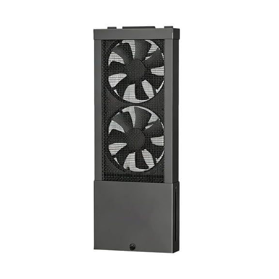 Vertical Window Exhaust Fan Black 45cm for Sliding Windows with Variable Speed Control