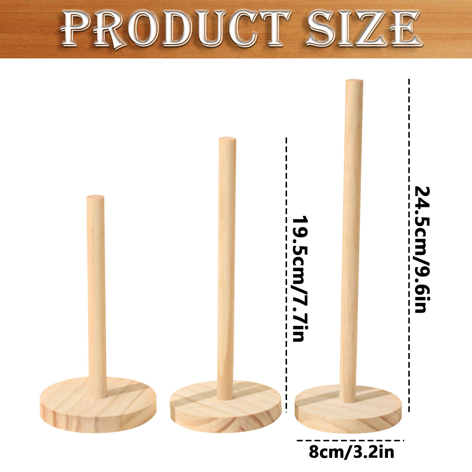 Scrunchie Racks Vertical Wooden Scrunchie Holder, Stand Hair Tie Organizer Display Rack ...