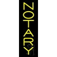 thumbnail image 1 of Vertical Yellow Notary LED Neon Sign 24 x 8 - inches, Black Square Cut Acrylic Backing, with Dimmer - Bright and Premium built indoor LED Neon Sign for Defence Force., 1 of 2