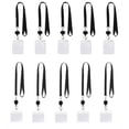 thumbnail image 1 of 10 Pack Badge Lanyards and ID Badge Holder, Cruise Lanyard with Detachable Buckle & Vertical/Horizontal Waterproof Clear ID Hoder for Keys, Cards, Offices, Staff, Employees, 1 of 5