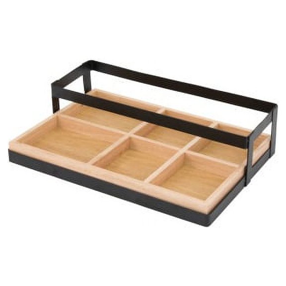 Vertiflex Tabletop Condiment Caddy - 6 Compartment(s) - 3.3" Height x 14" Width9.5" Length - Tabletop - Black, Brown - 1 Each