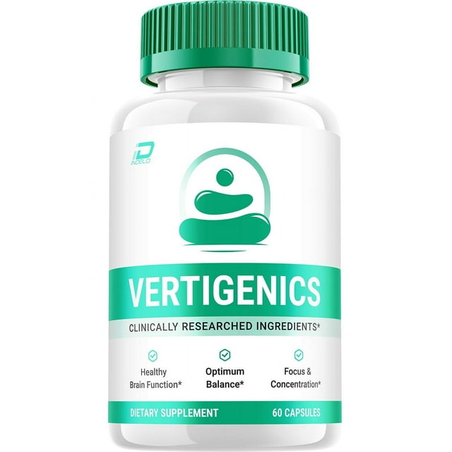 Vertigenics Brain Supplement Capsules - Verti Genics All-Natural Maximum Strength Formula, Focus Pills, 60 Capsules
