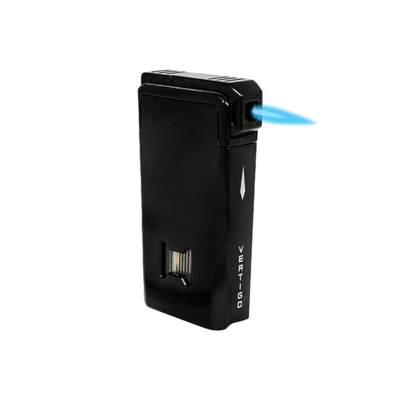 Vertigo Double Agent Single Torch Lighter - Black