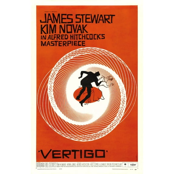 Vertigo Movie Poster Reprint 27Inx40In for any room 27x40 Multi-Color Square Adults Poster Time