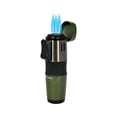 thumbnail image 1 of Vertigo Oculus Triple Torch Lighter with Cigar Rest - Green, 1 of 6