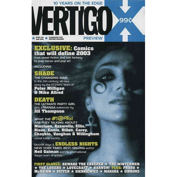 Vertigo X Anniversary Preview #1 VF ; DC/Vertigo Comic Book