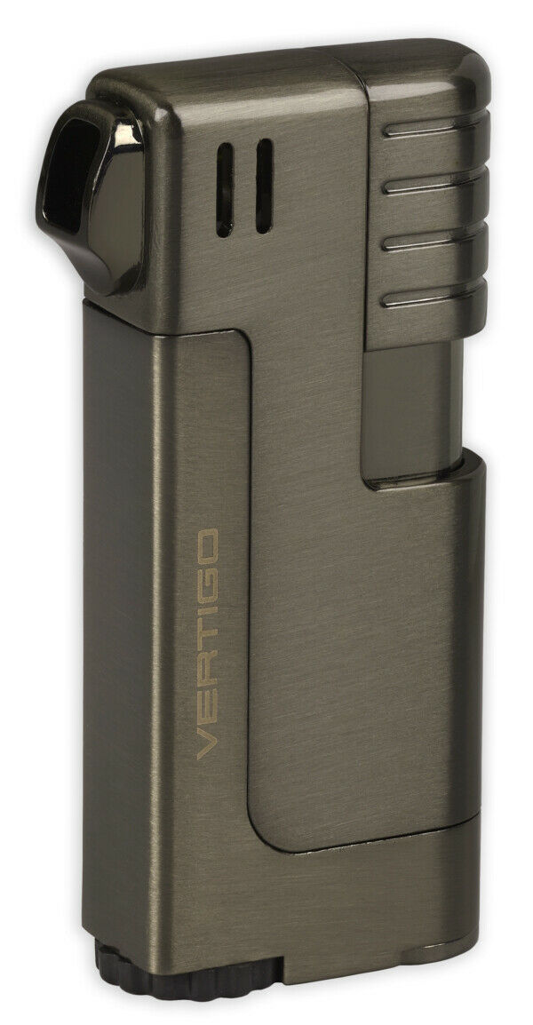 Vertigo by Lotus Governor Pipe Lighter w/Pipe Tamper & Pouch (Gunmetal)