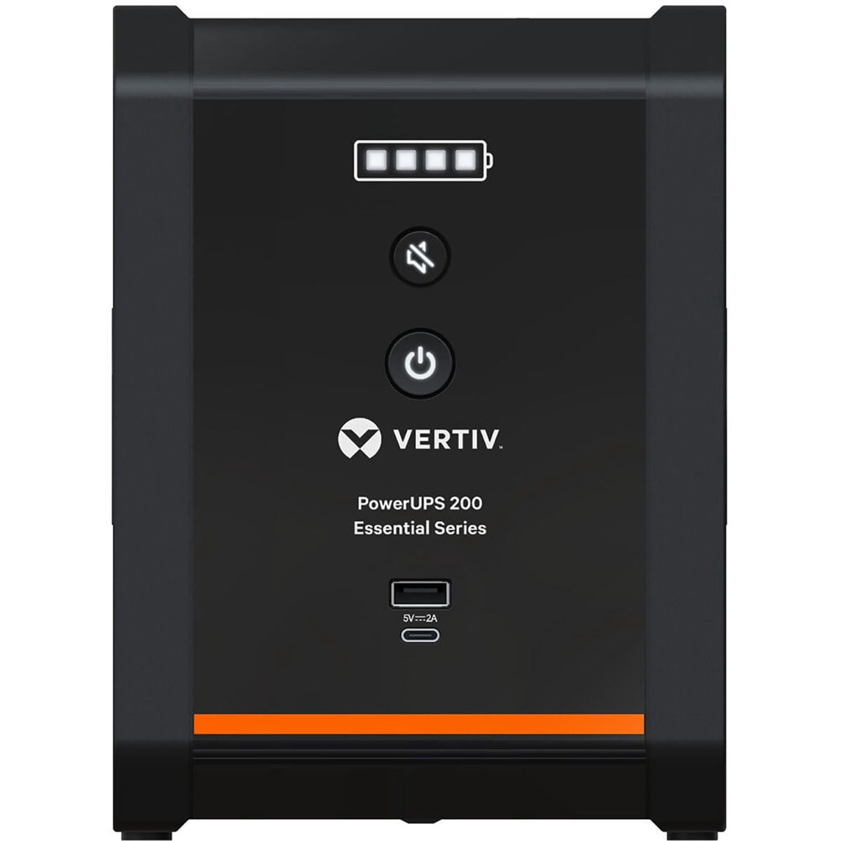 Vertiv PowerUPS 200 Essential PSA6E-1000LVT, 1000VA/550W, AVR, User-Replaceable Batteries, Battery Backup, 6 NEMA Outlets, Three-Year Warranty