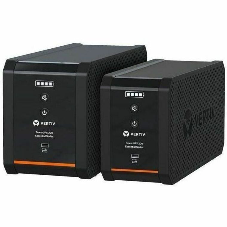 Vertiv PowerUPS 200 Essential PSA6E-1500LVT, 1500VA/850W, AVR, User-Replaceable Batteries, Battery Backup, 8 NEMA Outlets, Three-Year Warranty