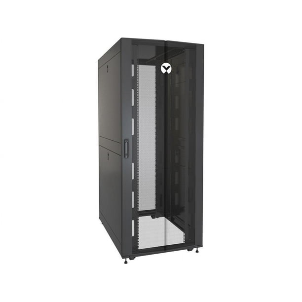 Vertiv VR Rack 42U Steel Wall Mount Cabinet with Doors, Sides & Casters ...
