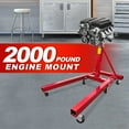 thumbnail image 1 of Vertlley Engine Stand 2000 lb.Heavy-Duty Steel Foldable Capacity 360-Degree Adjustable Mounting Red, 1 of 6