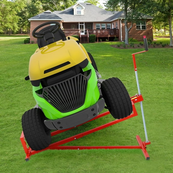 Vertlley Lawn Mower Lift Jack, Supports up to 880 lbExtendable Steel Servicing Jack with Manual Lever & Power Tool Grip
