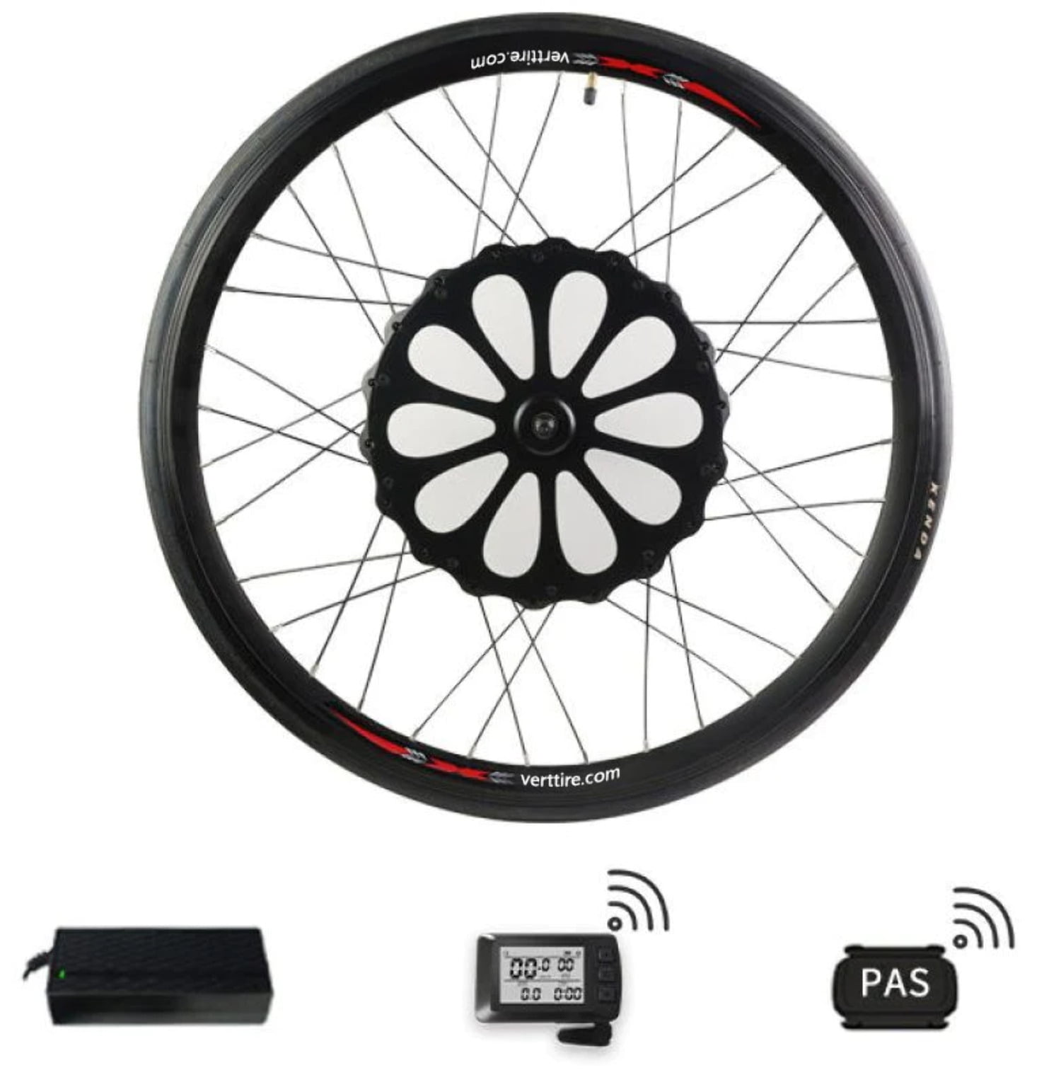 Verttire EBike Bundle w/ Folding 21 Speed Mountain Bike + Verttire E