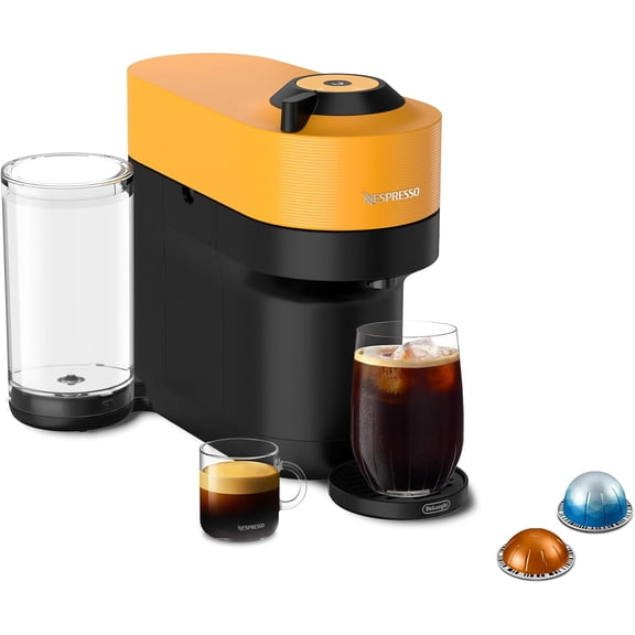 Vertuo Pop+ Coffee and Espresso Machine by De'Longhi, Mango Yellow