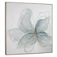 thumbnail image 1 of Vertuu Design Flor Azul Small Hand Painted Canvas in White/Silver, 1 of 4