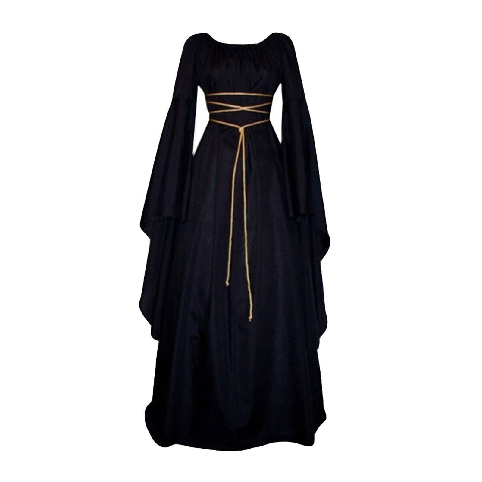 Verugu Renaissance Dress for Women, Gothic Halloween Costume Medieval