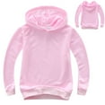 thumbnail image 1 of Verugu Toddler Baby Boys Girls Solid Hoodie Sweatshirt Baby Dinosaur Long Sleeve Pullover Tops Outerwear Kids Fall Hooded Tracksuit Outfits with Pocket Pink, 8-9 Years, 1 of 5