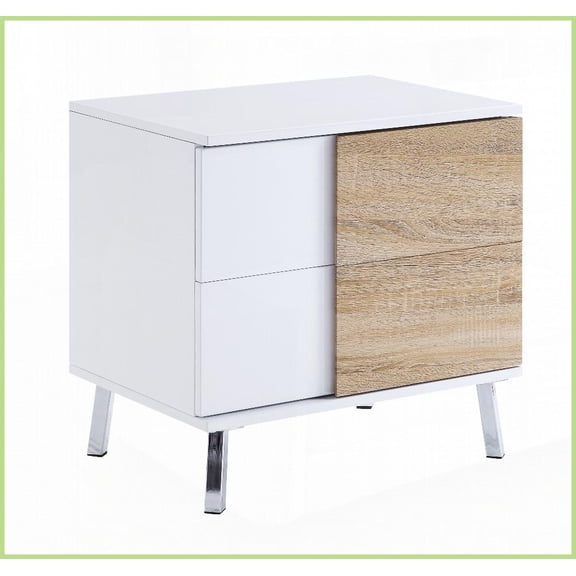 White High Gloss Modern Coffee Table & End Table Set by Verux Ample Storage for Living Room, Easy to Clean