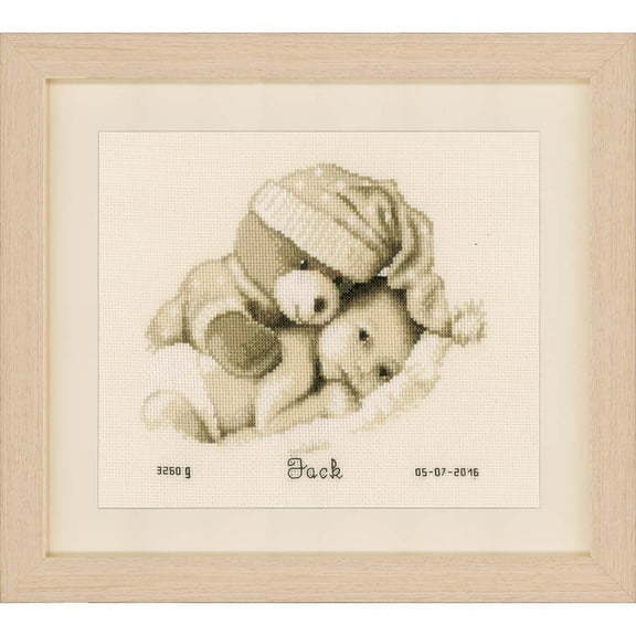 Vervaco Baby & Teddy Counted Cross-Stitch Kit