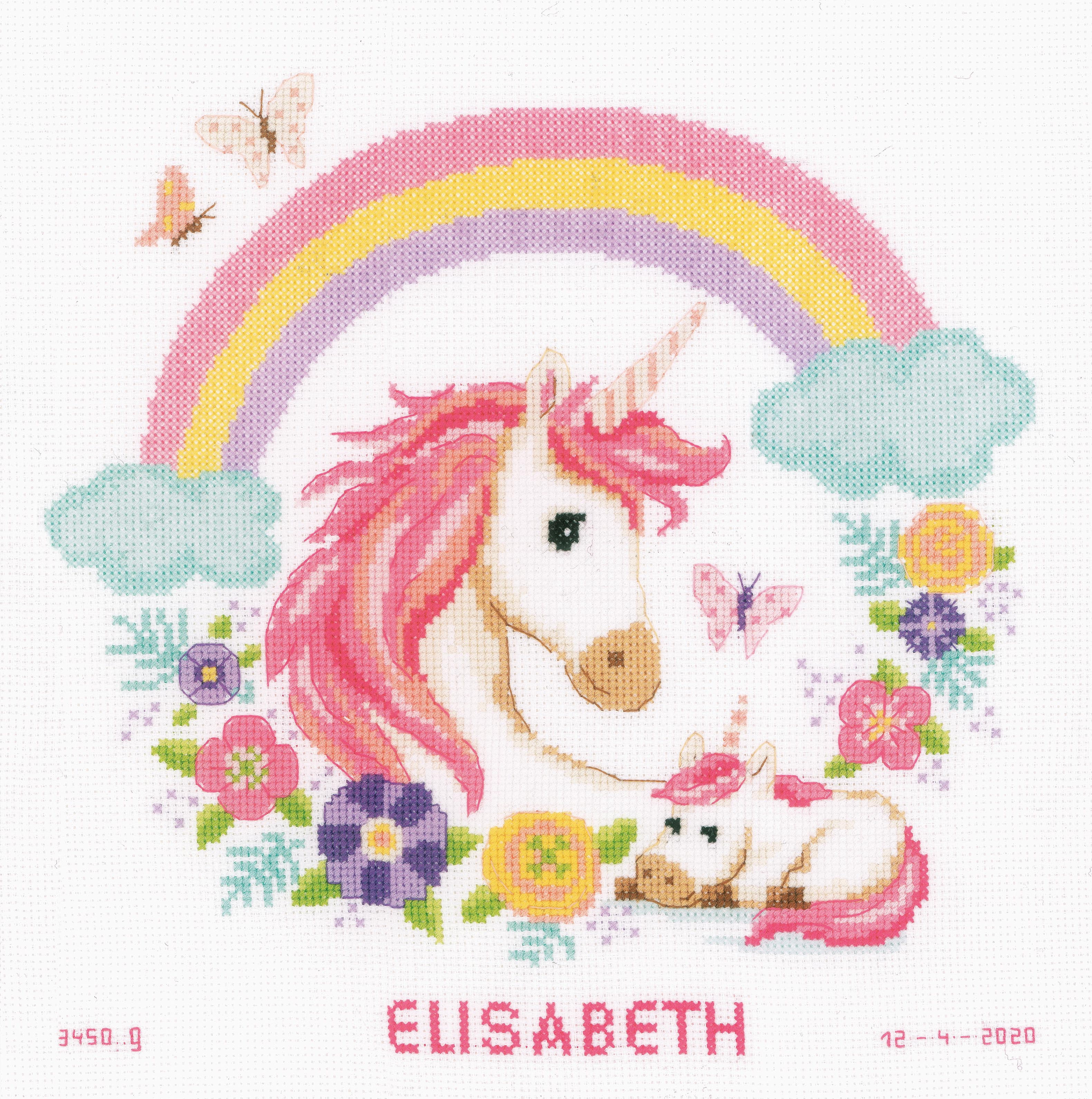 Magic Unicorn Cross Stitch Kit for Beginners Counted Pattern DIY Embroidery  Kit