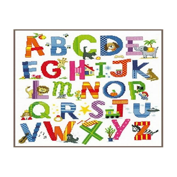 Vervaco Counted Cross Stitch Kit ABC with Animals PN-0146016