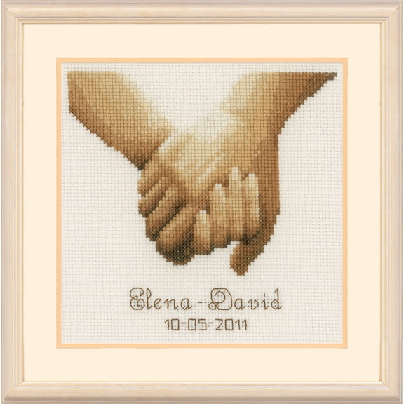 Vervaco Counted Cross Stitch Kit Holding Hands PN-0012167