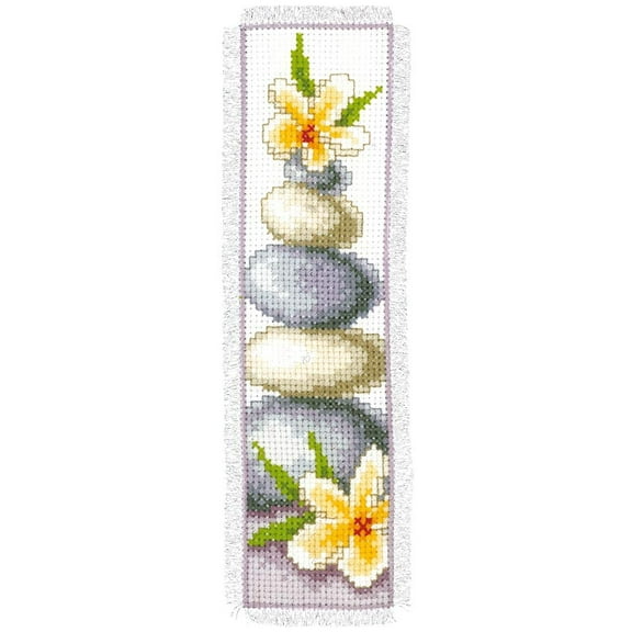 Vervaco Cross Stitch Bookmark Kit Pebbles and Petals PN-0143910