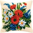 thumbnail image 1 of Vervaco® Field Flowers Pillow Cover Needlepoint Kit, 1 of 1