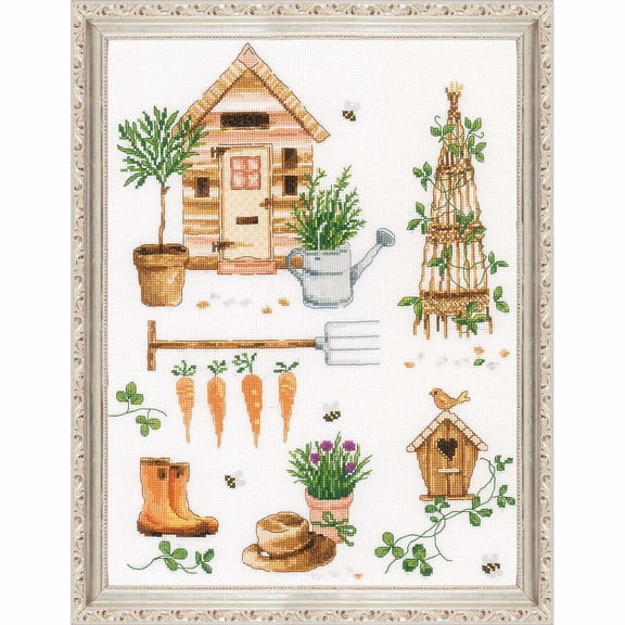 Vervaco Garden Essentials Kit & Frame Counted Cross-Stitch