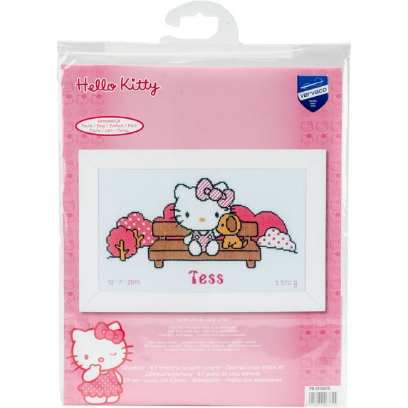 Vervaco Hello Kitty In The Park On Aida (14 Ct)
