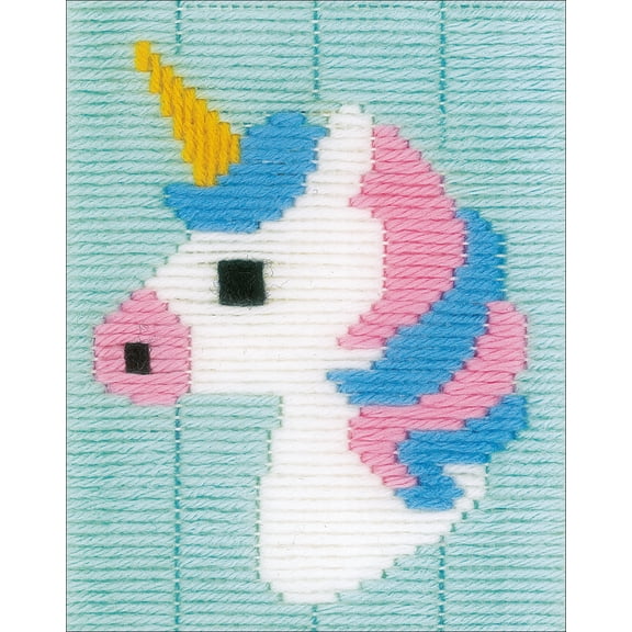 Vervaco/Kits 4 Kids Embroidery Kit 5"X6.5"-Unicorn