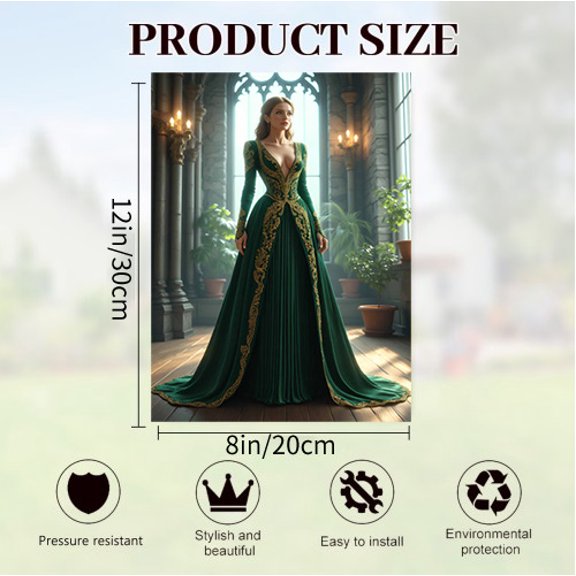 Verve & Co Shop Exquisite Medieval - Inspired Tin Sign, Fantasy - Themed Decor for Home and Events, Vintage Metal Tin Sign for Decorative Purposes, 12 x 8 Inches Decorative Tin Sign