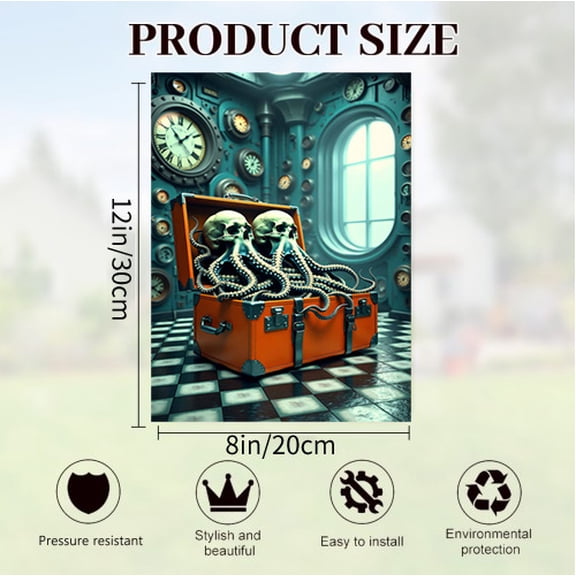Verve & Co Shop Steampunk - Themed Tin Sign, Unique Room Decor Sign for Steampunk Lovers, Vintage Metal Tin Sign for Steampunk - Inspired Spaces, 12 x 8 Inches