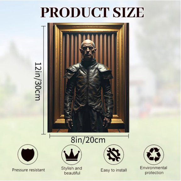 Verve & Co Shop Vintage Iron - Art Painting, Fantasy - Themed Wall Decor for Home, Unique Tinplate Wall Art for Room Decor, 12 x 8 Inches Decorative Wall Signs