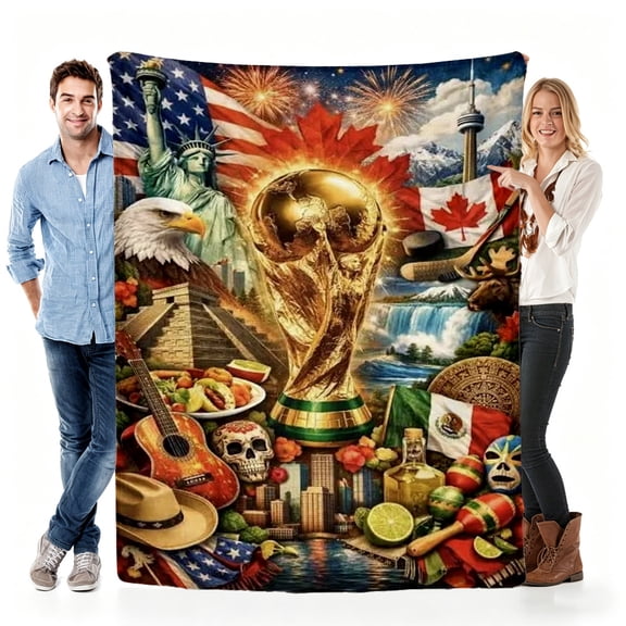 Verve & Co Shop-World Culture Blanket Gift,Soft Fleece Throw Blanket for Home Decor,Travel,Letter Design50x60in size: Youths