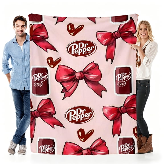 Verve & Co ShopBlanket Gift for Dr Pepper Lovers from Fans, Soft Throw Blanket Fleece for Dr Pepper - themed Parties, Birthdays, Dr Pepper Design 50x60in(size: Youths)