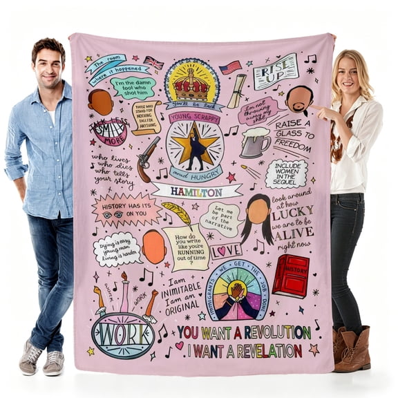 Verve & Co ShopBlanket Gift for Hamilton Fans,Soft Throw Blanket Fleece for Musical Lovers,Graphic Design 30x40in(size: Baby)