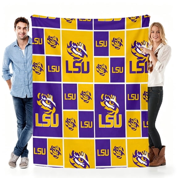 30x40in Verve & Co Shop Blanket Gift for LSU Fans from Family,Soft Throw Blanket Fleece for Game Day, LSU - themed Events,Pattern Design