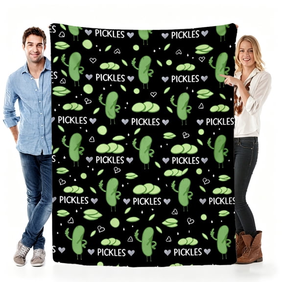 Verve & Co ShopBlanket Gift for Pickle - Lovers from Fans, Soft Throw Blanket Fleece for Pickle - Themed Parties, Birthdays, Pickle Design