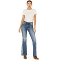 thumbnail image 1 of Vervet Women's Pound Medium Wash High Rise Floral Flare Jeans - V3092 24W x 34L, 1 of 4