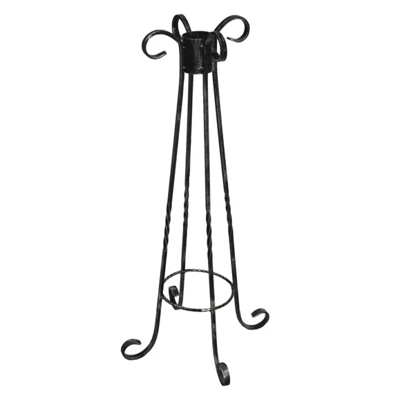 Very Cool Stuff Metal Antique Silver Gazing Globe Stand, Black, 30in