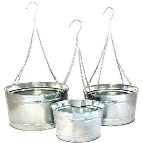 Very Cool Stuff VCSFZHP14 14 in. Zinc Hanging Planter