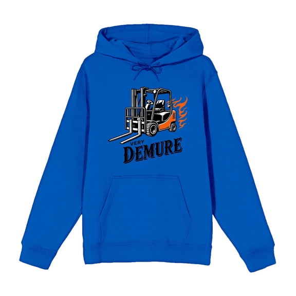 Very Demure Forklift Adult Royal Blue Long Sleeve Hoodie-XXL