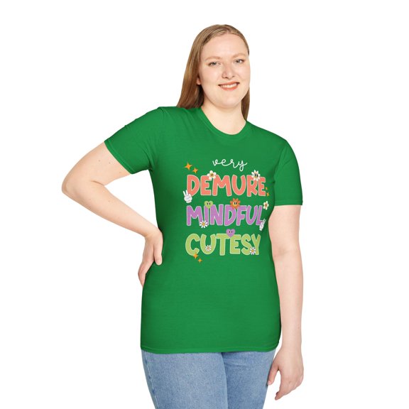 Very Demure Mindful Cutesy, Gildan Unisex Softstyle T-Shirt, Trending S-3XL